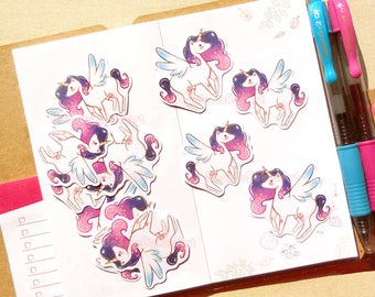 Unicorn Stickers, Pony Sticker, Pegasus Sticker, Animal Sticker, Party Favors, Decorative Sticker, Princess Sticker, Fantasy Sticker, Horses