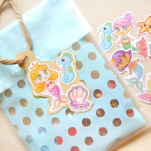 Mermaid Stickers. Kawaii Stickers. Resin Supply. Confetti. Anime Stickers. Princess Sticker. Planner Stickers. Craft Supply. Ocean Stickers. image 4