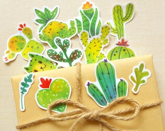 Cactus Stickers, Plants Sticker, Succulent Sticker, Skateboard Sticker, Cacti Stickers, Waterproof Sticker, Planner Sticker, Potten Plants