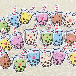 Bubble Tea Stickers, Boba Stickers, Planner Stickers, Decorative Stickers, Kawaii Stickers. Waterproof Stickers, Tumbler Stickers, Cute Gift