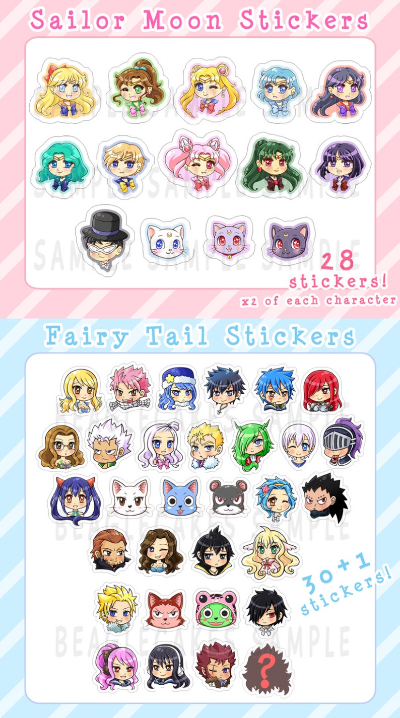 anime stickers fairy sticker sailor moon sticker cute