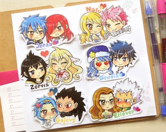 Anime Couple Stickers. FT Stickers. Anime Stickers. Cute Stickers. Kawaii Sticker. Laptop Sticker. Waterproof Sticker. Comic Book Stickers