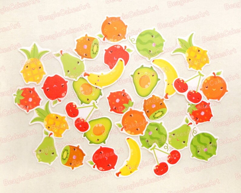 Fruits and Vegetables Stickers 60 Pieces. Grocery Sticker. Etsy