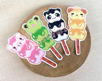 Dango Stickers, Holographic Stickers, Laptop Sticker, Food Sticker, Vinyl Sticker, Kawaii Sticker, Waterproof Stickers, Animal Stickers