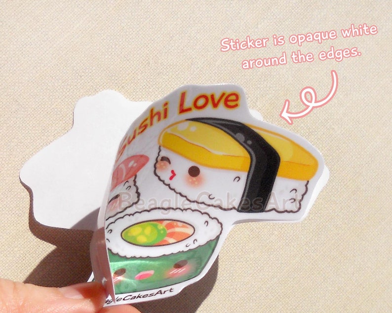 I Love Sushi Sticker Laptop Sticker Food Sticker Sushi Etsy