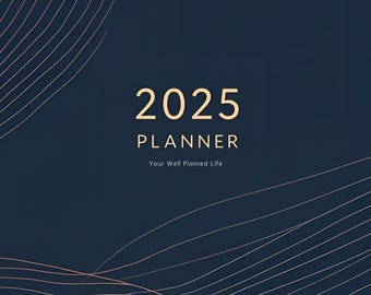 2025 Monthly Planner - Simple | 11x8.5 | Jan - Dec | PDF Printable Download