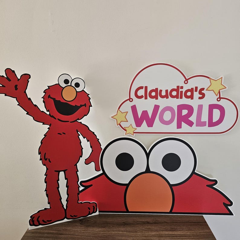 Elmo Cut Out Elmo's World Custom Sign - Etsy Australia