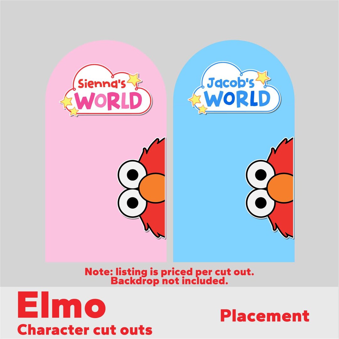Elmo Cut Out Elmo's World Custom Sign - Etsy Australia