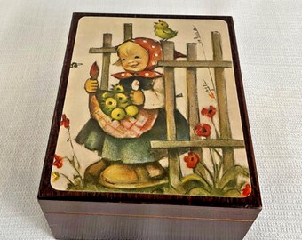 Vintage Reuge Swiss Movement Wooden Music Trinket Box My Lady Greensleeves