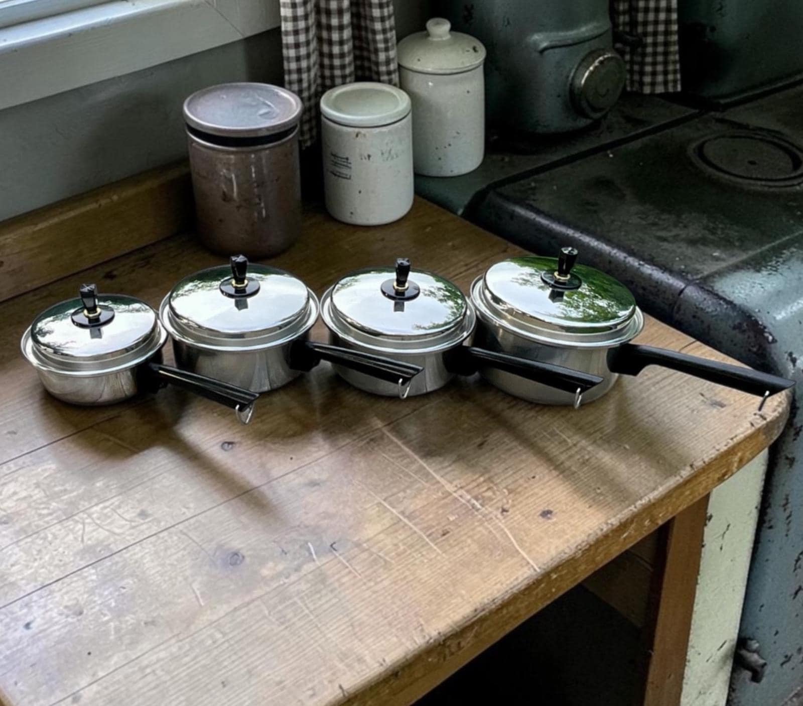 Vintage Stainless Steel Cookware Set - Etsy