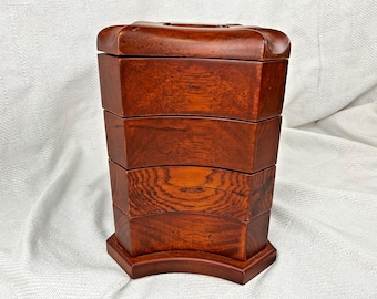 Bombay Company Wooden Jewelry Box Mahogany Style Trinket Keepsake Box