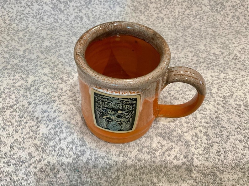 Disney Nightmare Before Christmas Pumpkin King Bones Coffee Deneen Pottery Mug image 4