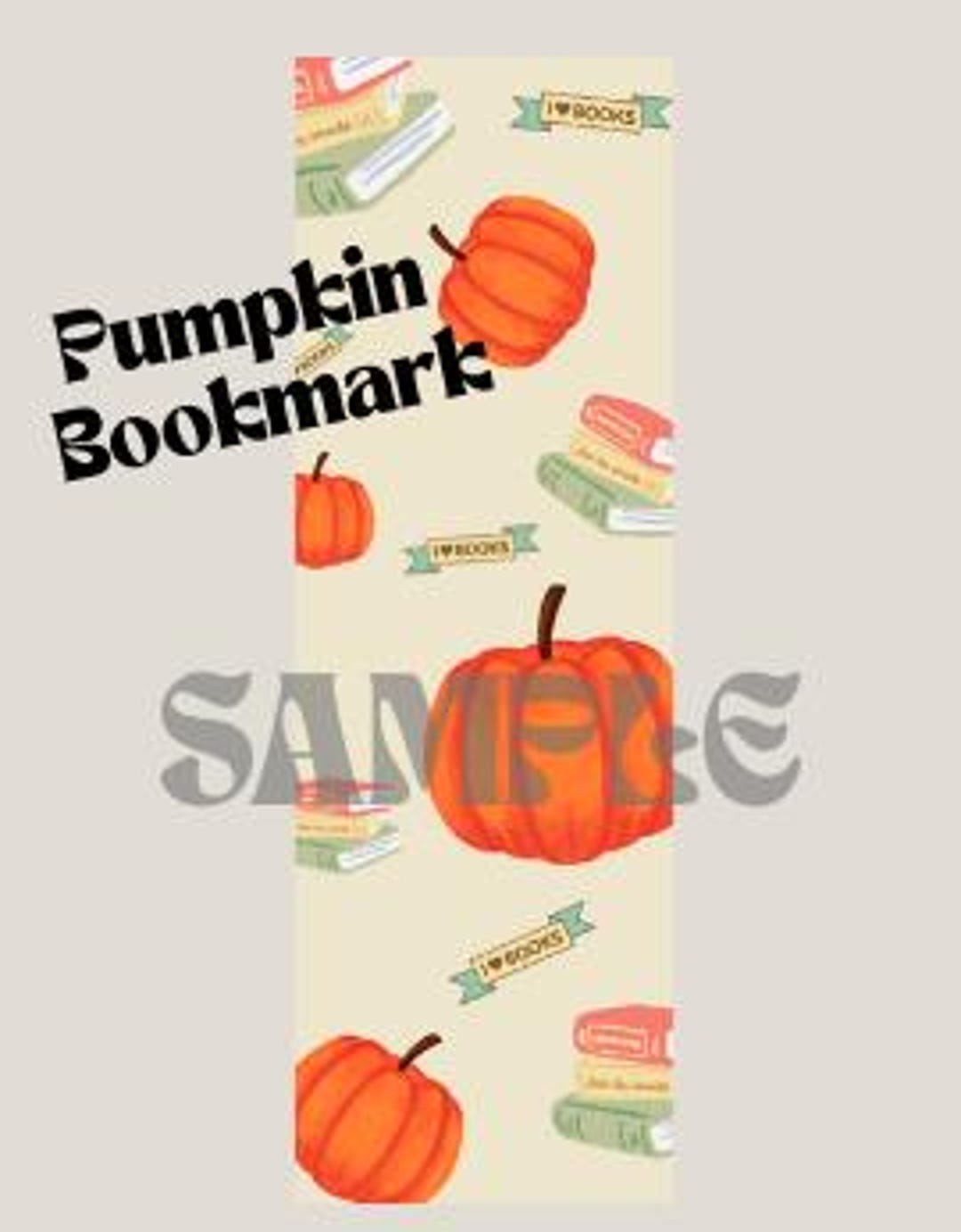 Pumpkin Bookmark Printable (digital Download) - Etsy