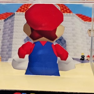 Super Mario 64 Diorama Cube: 3D N64 Shadow Box Gamer Gift