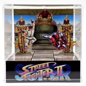 Cubo de exhibición de Street Fighter II / Diorama arcade 3D