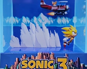 Sonic the Hedgehog 3 Diorama | Retro Sega Acrylic Display Cube