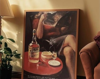 Impresión en lienzo para decoración de sala de estar, arte de pared vintage para dormitorio, pintura al óleo vintage para amantes de la decoración del hogar, lienzo enmarcado de 16 x 24 pulgadas