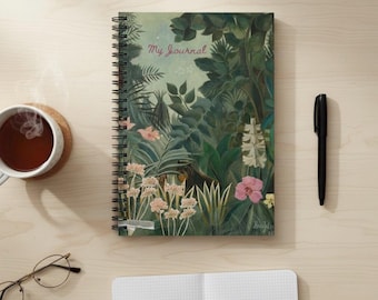 Cuaderno espiral My Journal con diseño floral de selva tropical / Rayado