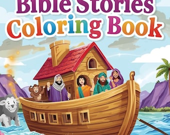 20 Bible Stories Coloring Pages for Adults & Teens (Digital Download), Set 3
