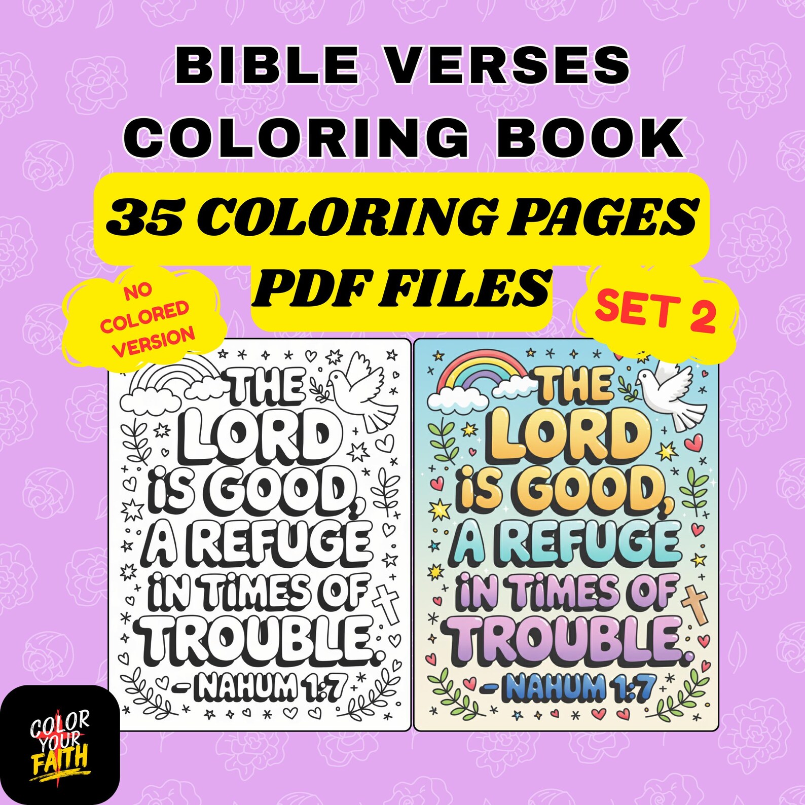 Scripture Pages Photo Bible Verse Coloring Book for Kids – 35 Printable Scripture Pages ...