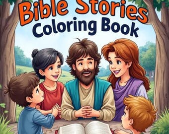 Bible Stories Coloring Pages – Christian Printable (Digital Download) Set 5