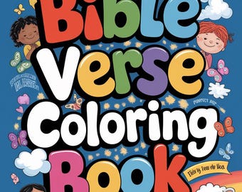 Kids Bible Verse Coloring Book – 35 Christian Art Pages (Digital Download PDF)