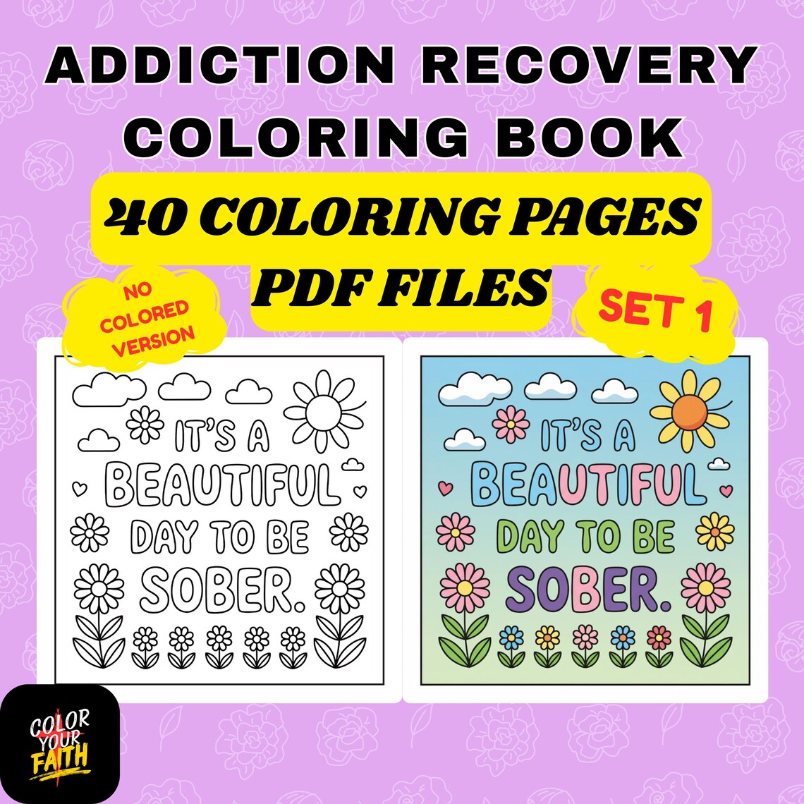 Addiction Recovery Coloring Book – Inspirational Affirmations (PDF ...