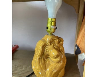 Vintage Disney Lion King Simba ceramic Lamp by Dolly 1990's see pics no shade