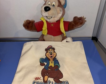 Vintage  1960's Disney Thousand Trails Buddy Bear 12" Firm Plush w/bag a190