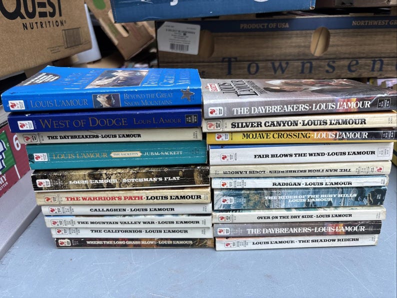 lot of 20 Louis Lamour paperback books lot # 12 see pics image 2