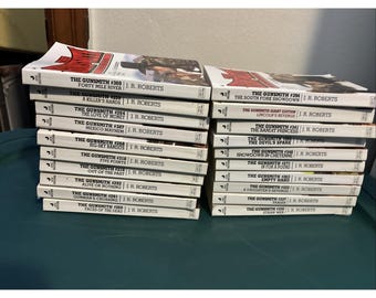 Lot of 20 western novels JR Roberts lot # 16 see pics for titles