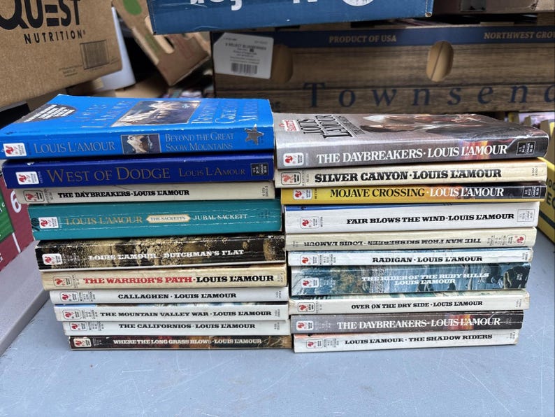 lot of 20 Louis Lamour paperback books lot # 12 see pics image 1