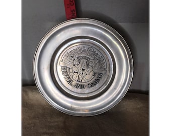 Vintage 1970's Kings Castle Hotel And Casino Pewter Plate  RWP s13