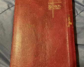 The Rainbow Study Bible KJV Bold Letter Edition 1986 Hardcover Color Coded see