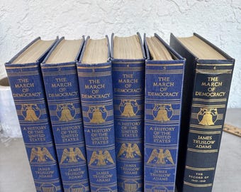 La marcha de la democracia, James Truslow Adams, volúmenes 1-6, ilustrado, Scribners