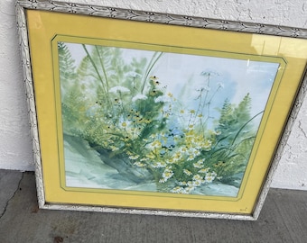 Framed art print  Jan Carlson daisies 27 x 31
