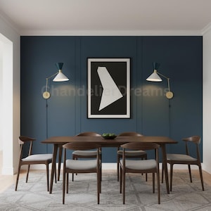 Articulating Brass Wall Lamps: Mid Century Modern Sconces (Pair)