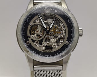 EMPORIO ARMANI Skeleton Automatic MECCANICO AR4625 Solid Steel
