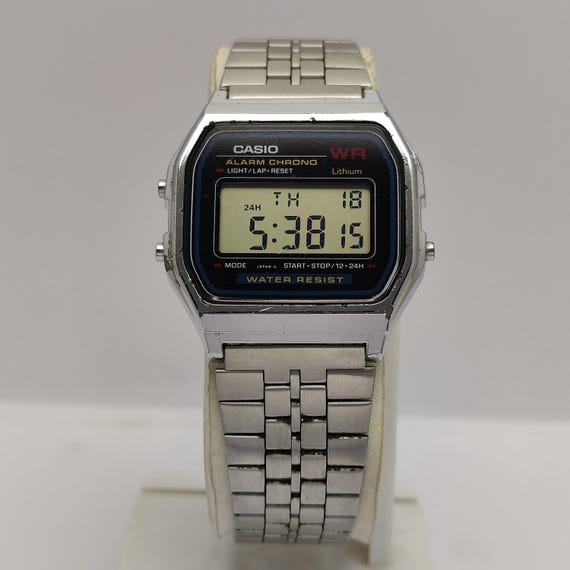 Vintage Casio A159W Mod 593 Alarm Chronograph WR Original Japan