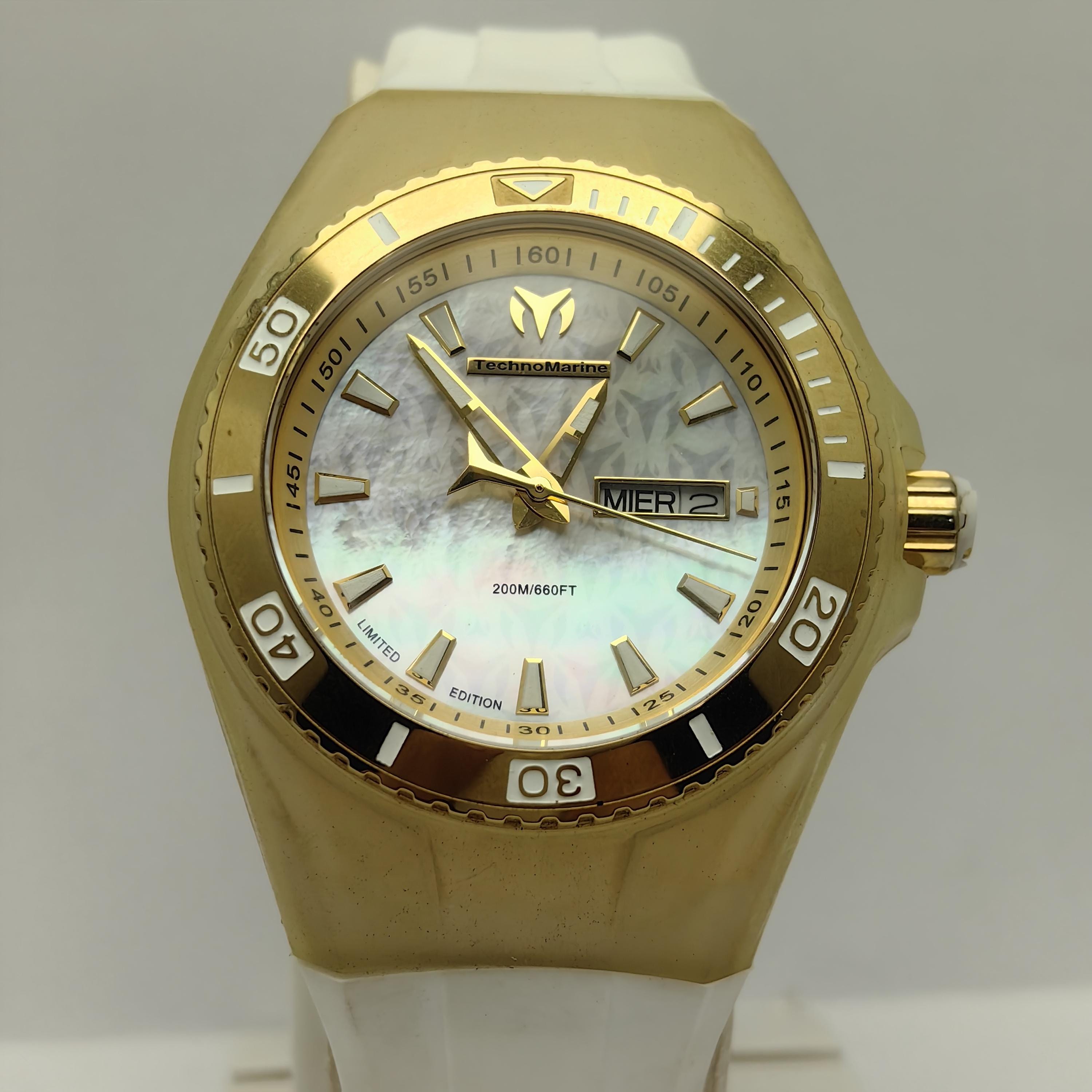 Technomarine Cruise Monogram TM-115324 200M/660FT Day & Date White