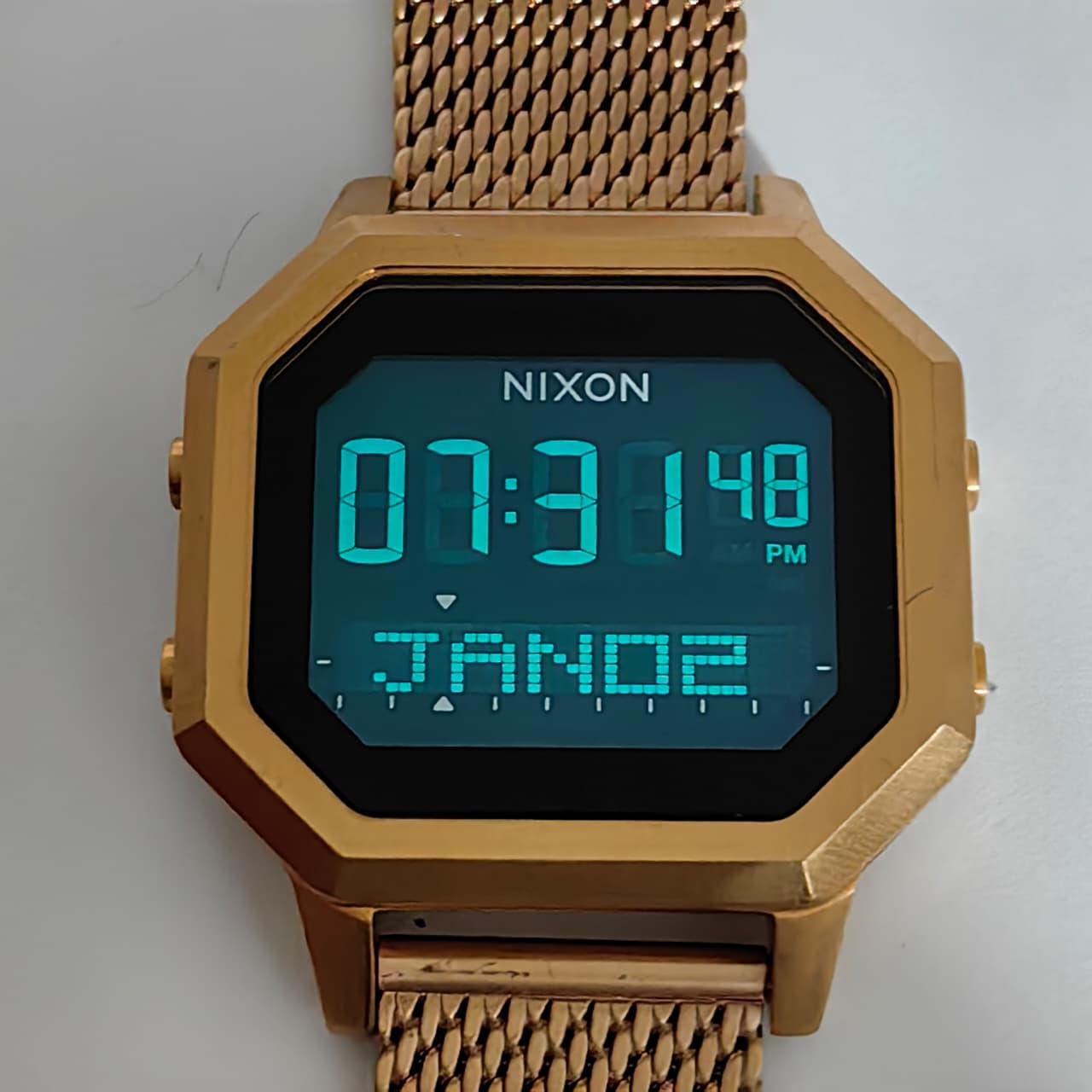 Nixon Siren Milanese All Rose Gold Digital Unisex Watch, Stainless