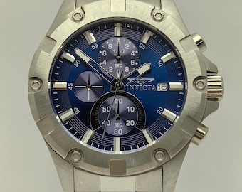Reloj INVICTA PRO DIVER Cronógrafo 45 mm Esfera Azul Elegante Reloj para Hombre