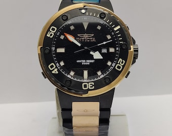 INVICTA Pro Diver 200M Black and Rose Gold 49 mm Men's Watch