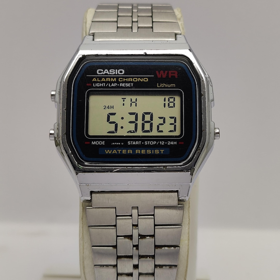 Casio Module 596 Vintage Casio A159W Mod 593 Alarm Chronograph WR Original Japan Men's ...
