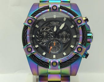 INVICTA BOLT Multicolor 57 Mm Chronograph 25521 Rare Men's Watch
