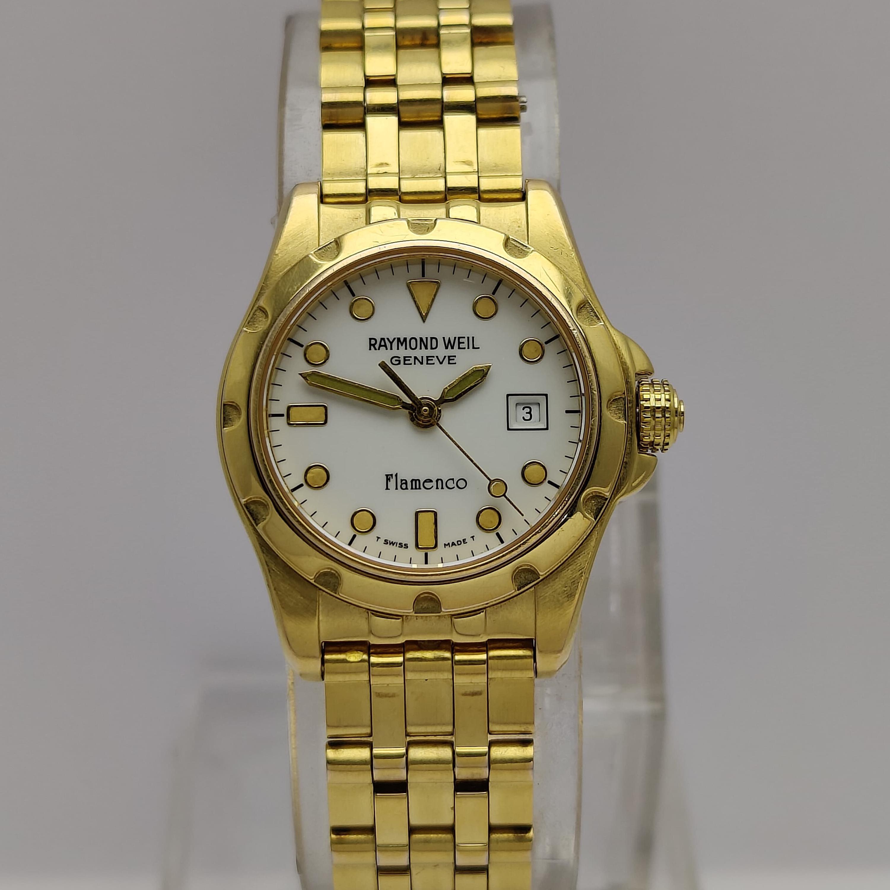 Raymond Weil Geneva Vintage Gold Plated and Diamond 24mm Watch Today we main image 2