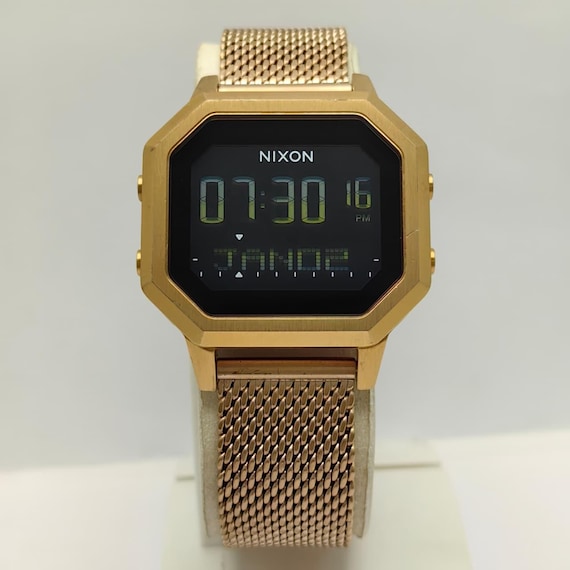 Nixon Siren Milanese All Rose Gold Digital Unisex Watch, Stainless