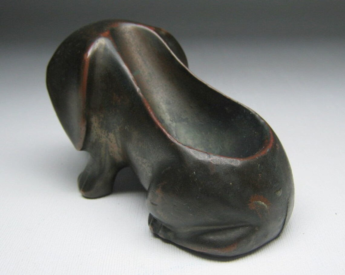 Vintage DACHSHUND pipe holder dog art deco style Etsy
