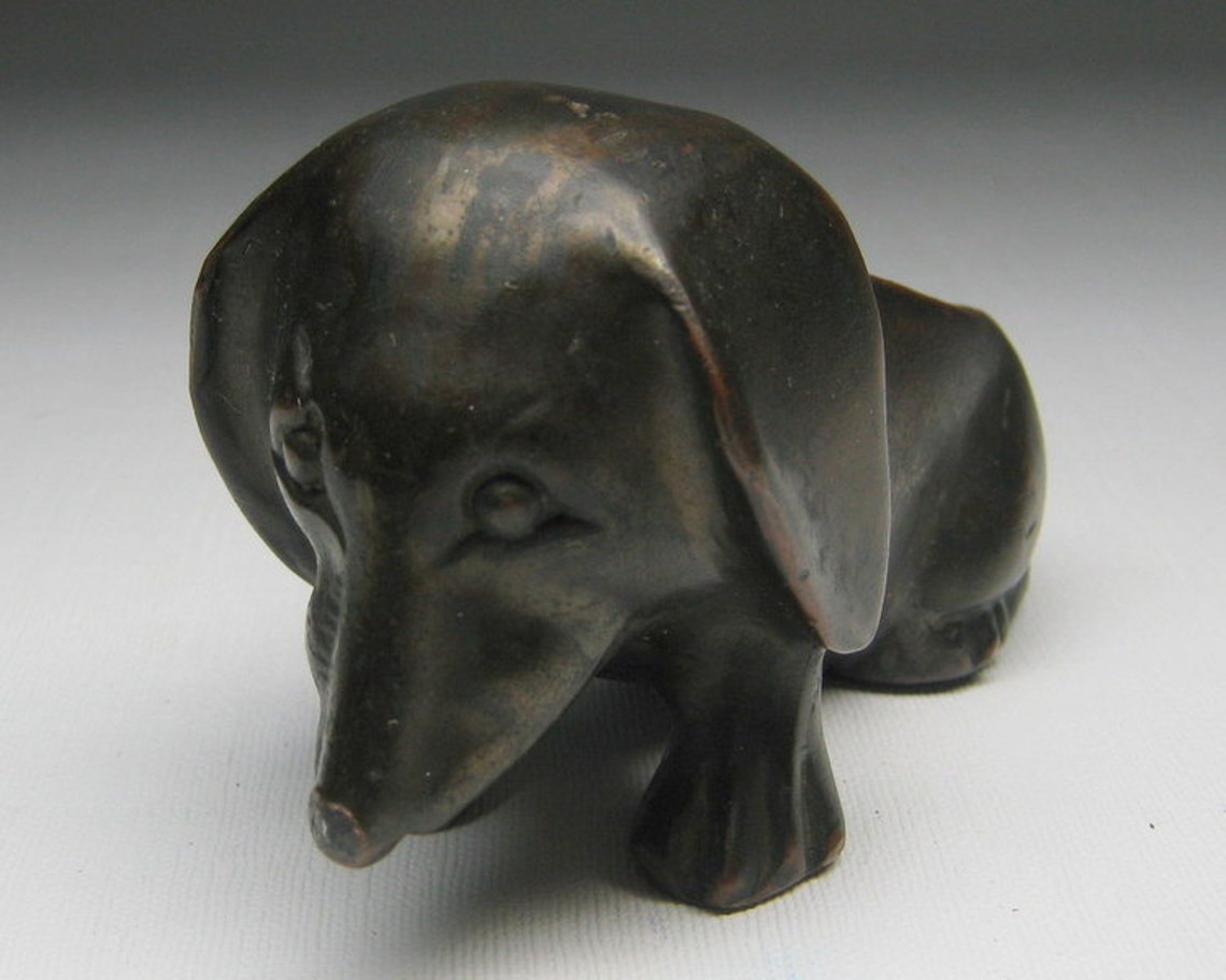Vintage DACHSHUND pipe holder dog art deco style Etsy