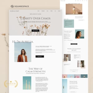 Modèle de site Web Squarespace : coach en clarté, design minimaliste